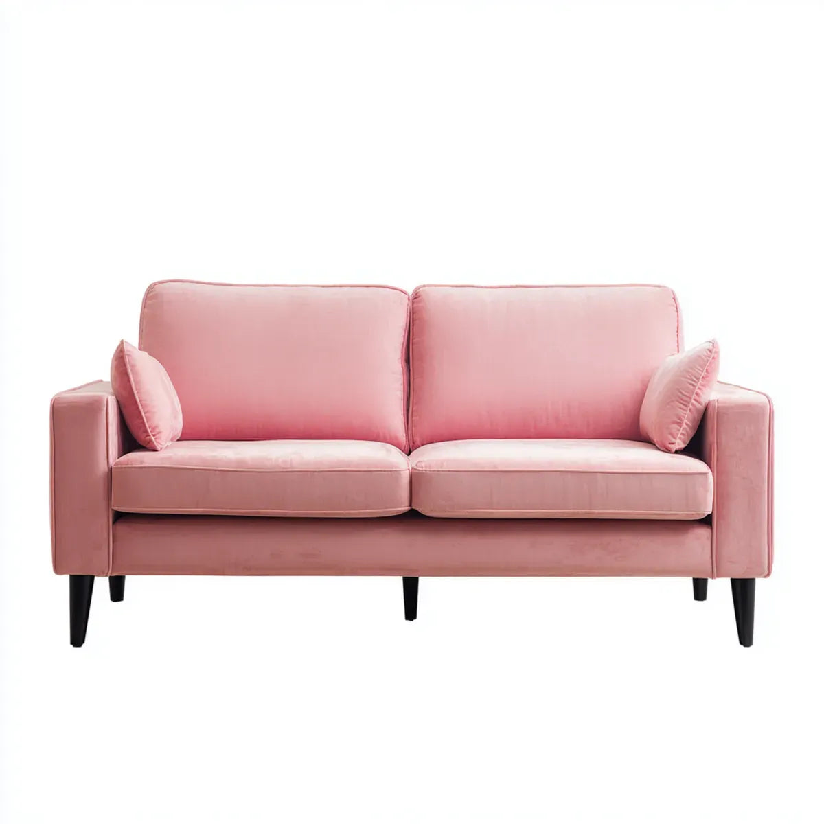 Sofa, 2-fotelowa sofa różowa 160 x 85 x 82 cm poliester włącznie prostokątna